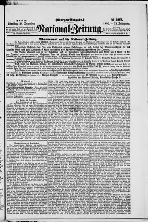 Nationalzeitung vom 21.12.1880