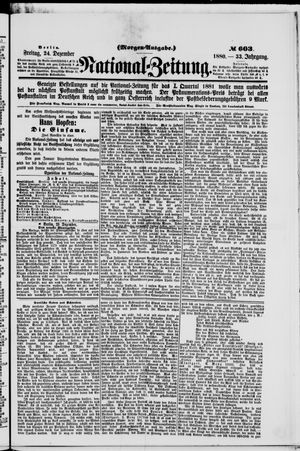 Nationalzeitung vom 24.12.1880