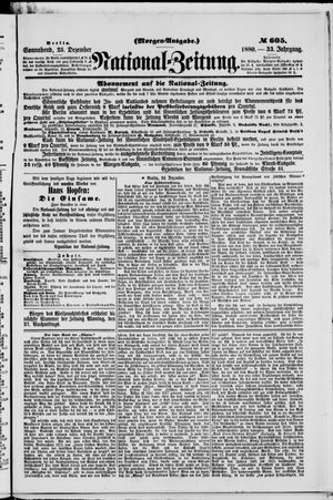 Nationalzeitung vom 25.12.1880