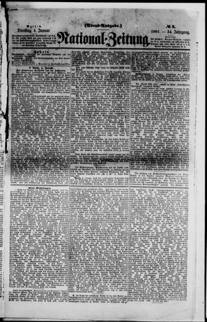 Nationalzeitung vom 04.01.1881