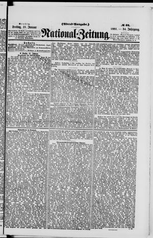 Nationalzeitung vom 21.01.1881