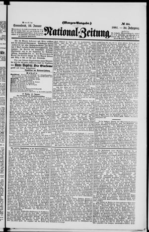 Nationalzeitung vom 22.01.1881