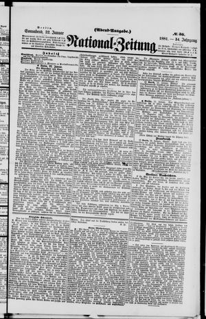 Nationalzeitung vom 22.01.1881