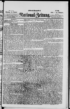 Nationalzeitung vom 24.01.1881