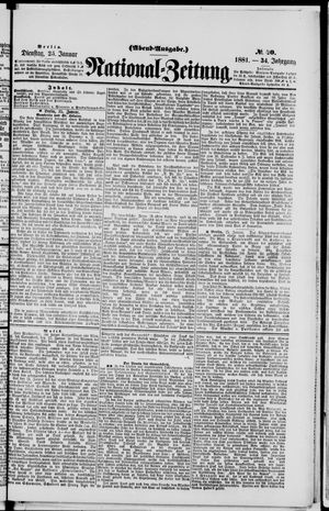 Nationalzeitung vom 25.01.1881