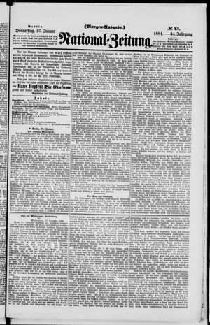 Nationalzeitung on Jan 27, 1881