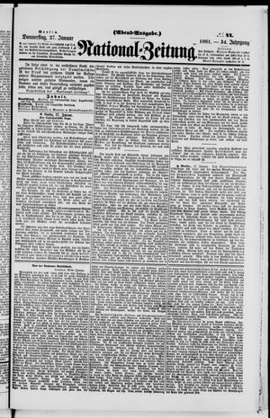 Nationalzeitung vom 27.01.1881