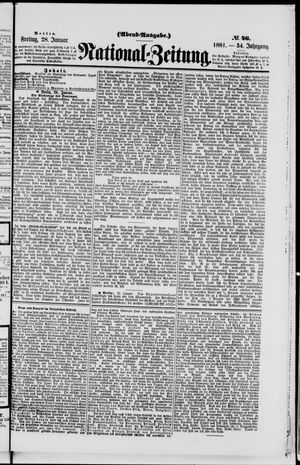 Nationalzeitung vom 28.01.1881