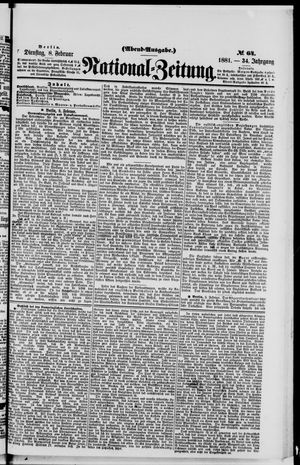 Nationalzeitung vom 08.02.1881