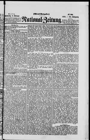 Nationalzeitung vom 09.02.1881