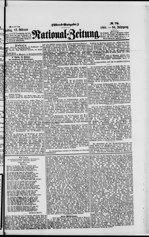 Nationalzeitung on Feb 15, 1881