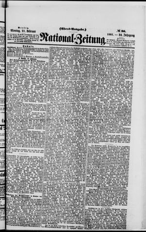 Nationalzeitung vom 21.02.1881