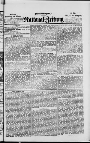 Nationalzeitung vom 23.02.1881