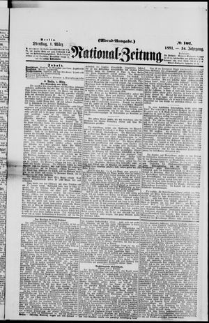 Nationalzeitung vom 01.03.1881