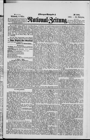 Nationalzeitung vom 02.03.1881