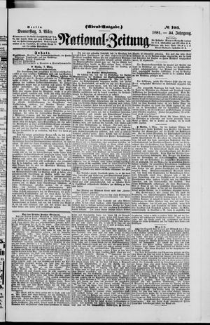 National-Zeitung vom 03.03.1881