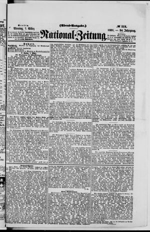 Nationalzeitung vom 07.03.1881