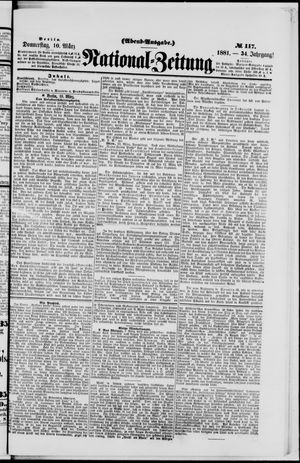 Nationalzeitung vom 10.03.1881