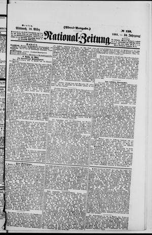 Nationalzeitung vom 16.03.1881