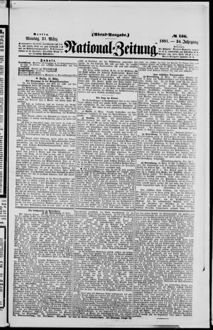 Nationalzeitung vom 21.03.1881