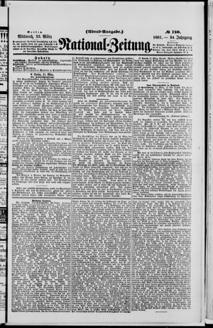 Nationalzeitung vom 23.03.1881