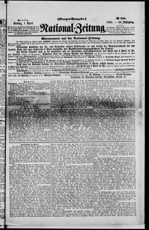 Nationalzeitung vom 01.04.1881