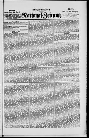 Nationalzeitung vom 14.04.1881