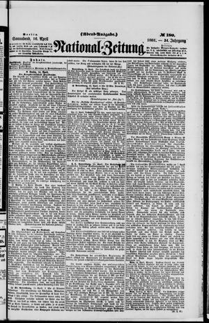 Nationalzeitung vom 16.04.1881