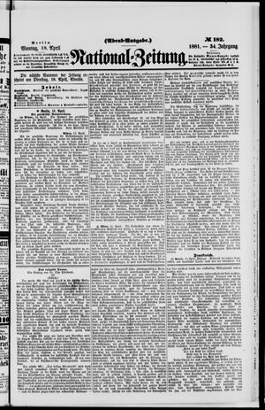 National-Zeitung vom 18.04.1881