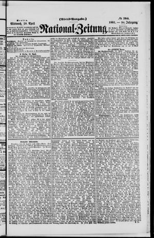 National-Zeitung vom 20.04.1881