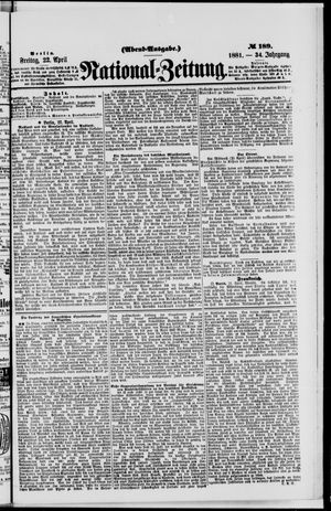 National-Zeitung on Apr 22, 1881