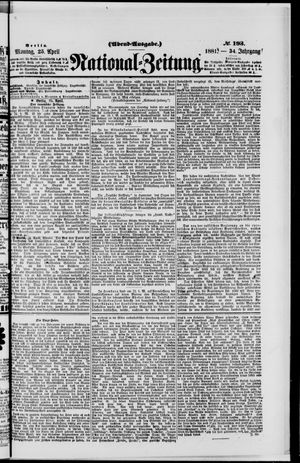 Nationalzeitung vom 25.04.1881
