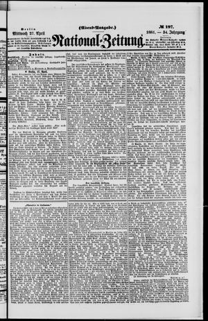 National-Zeitung vom 27.04.1881
