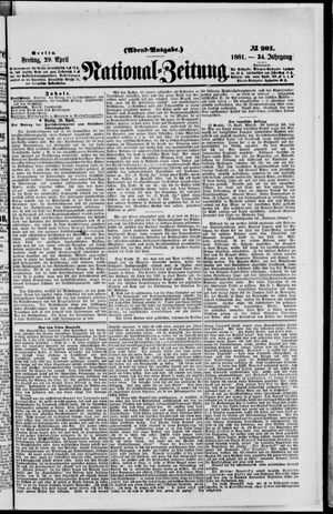 Nationalzeitung vom 29.04.1881