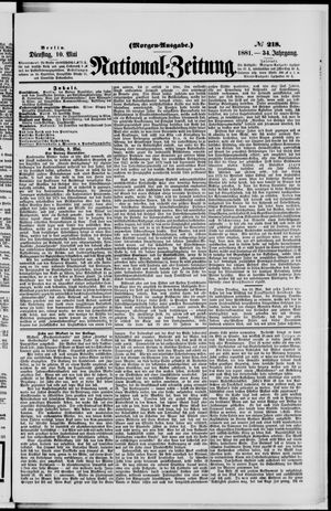 Nationalzeitung vom 10.05.1881