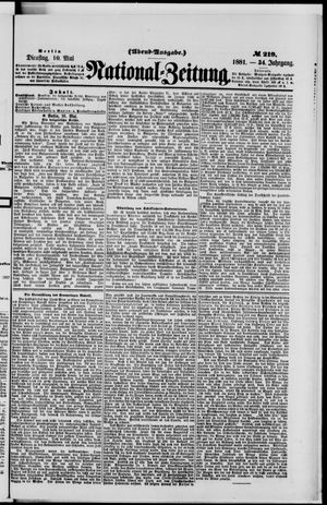 Nationalzeitung vom 10.05.1881