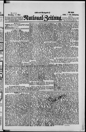 Nationalzeitung vom 17.05.1881
