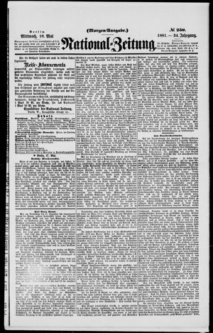 Nationalzeitung vom 18.05.1881