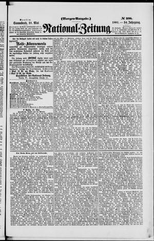 Nationalzeitung vom 21.05.1881