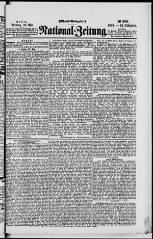 Nationalzeitung vom 23.05.1881