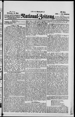 Nationalzeitung vom 25.05.1881