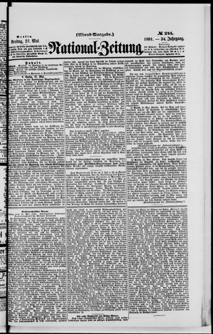 National-Zeitung vom 27.05.1881