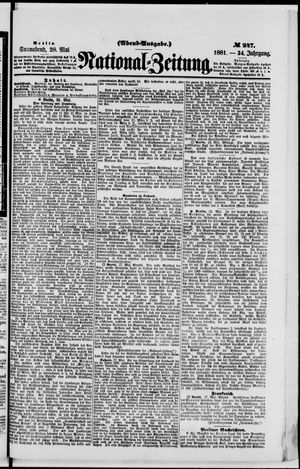 National-Zeitung vom 28.05.1881