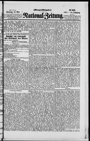 Nationalzeitung vom 29.05.1881