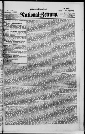 Nationalzeitung vom 01.06.1881