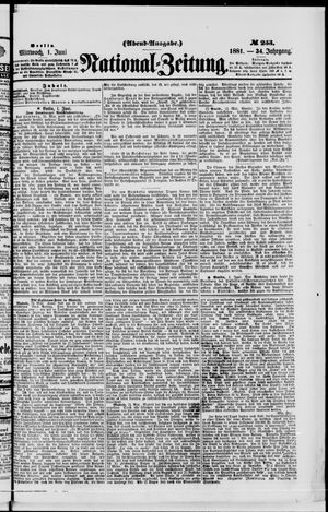 Nationalzeitung vom 01.06.1881