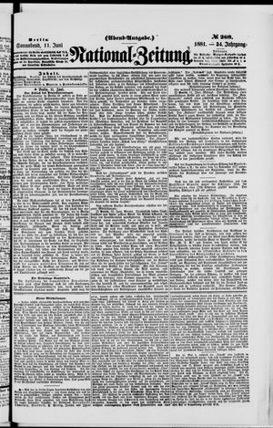 Nationalzeitung vom 11.06.1881
