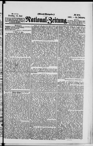 National-Zeitung vom 14.06.1881