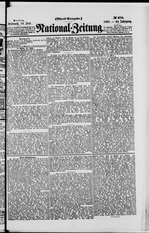 National-Zeitung vom 15.06.1881