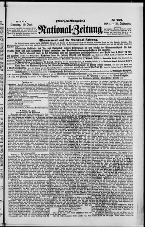 Nationalzeitung on Jun 19, 1881